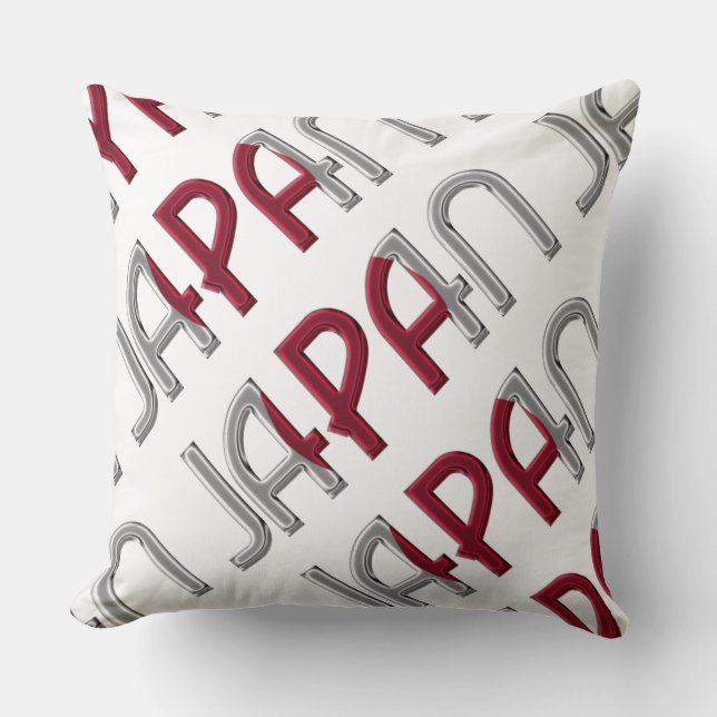 Japan Country Flag Farben Typografie Souvenir Kissen (Vorderseite)