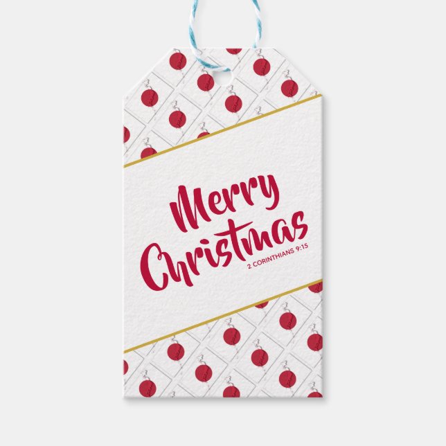 JAPAN Custom Merry Christmas Bible Scripture Geschenkanhänger (Vorderseite)