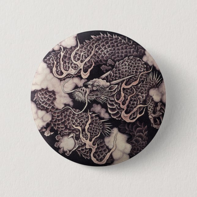 JAPAN DRACHE BUTTON (Vorderseite)