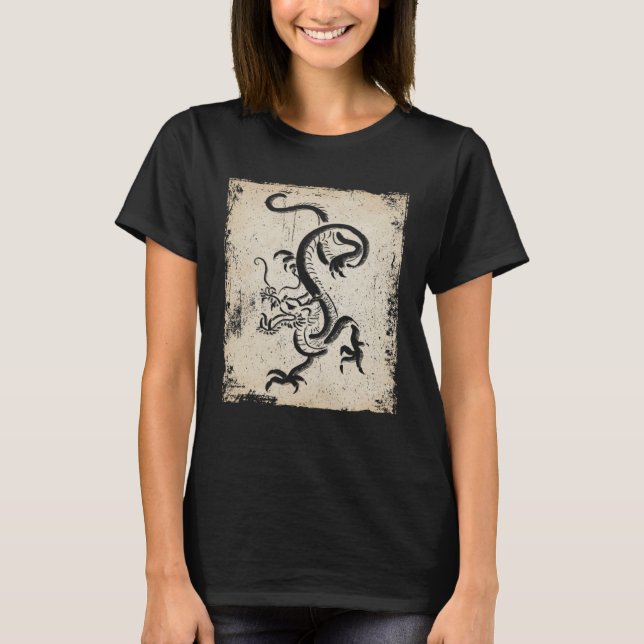 Japan dragon artwork Japanese Retro T-Shirt (Vorderseite)