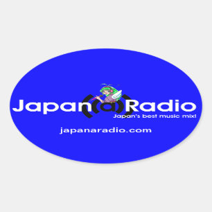 Japan-EIN-Radio Oval-Aufkleber! Ovaler Aufkleber