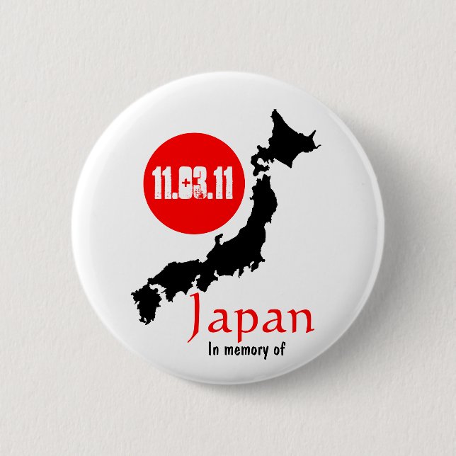 Japan-Entlastungs-Tsunamierdbeben Sendai Button (Vorderseite)