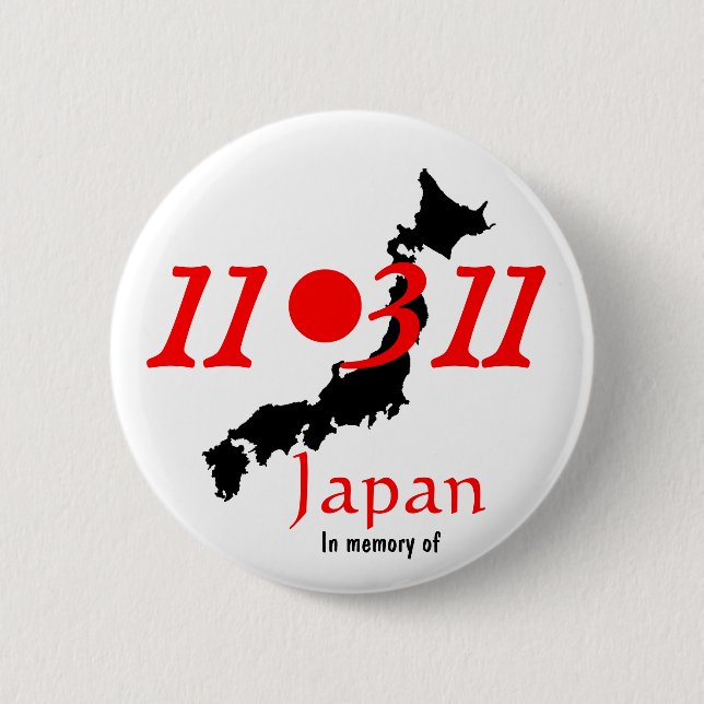 Japan-Entlastungs-Tsunamierdbeben Sendai Button (Vorderseite)