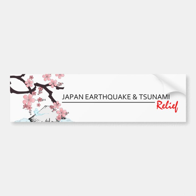 *Japan Erdbeben-/Tsunami-Entlastung * Autoaufkleber (Vorne)