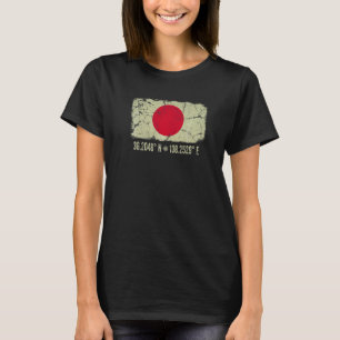 Japan-Fahne Koordinaten Männer Frauen japanisches  T-Shirt