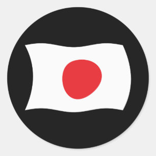 Japan-Fahnen-Aufkleber Runder Aufkleber
