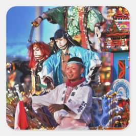 Japan Festival Tradition Quadratischer Aufkleber