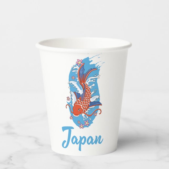 Japan Fischereilogo Pappbecher (Vorderseite)