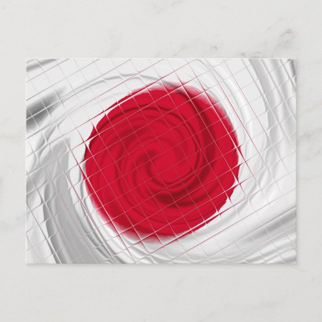 Japan Flag Artwork Postkarte (Vorderseite)