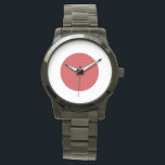 Japan Flag Emblem Armbanduhr<br><div class="desc">Japan Patriotic Home Gift Design. Japanese Country Sign Souvenir. National Politics Mark Present. Homeland Symbol Presentation.</div>