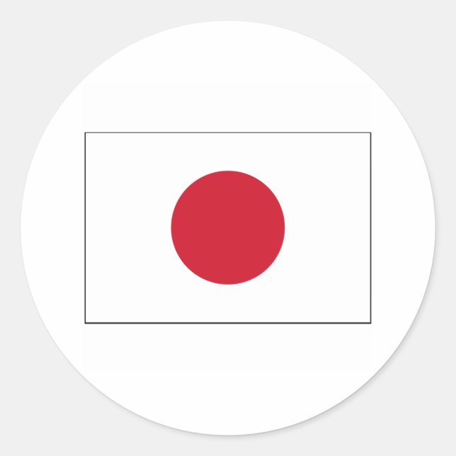 Japan FLAG International Runder Aufkleber (Vorderseite)