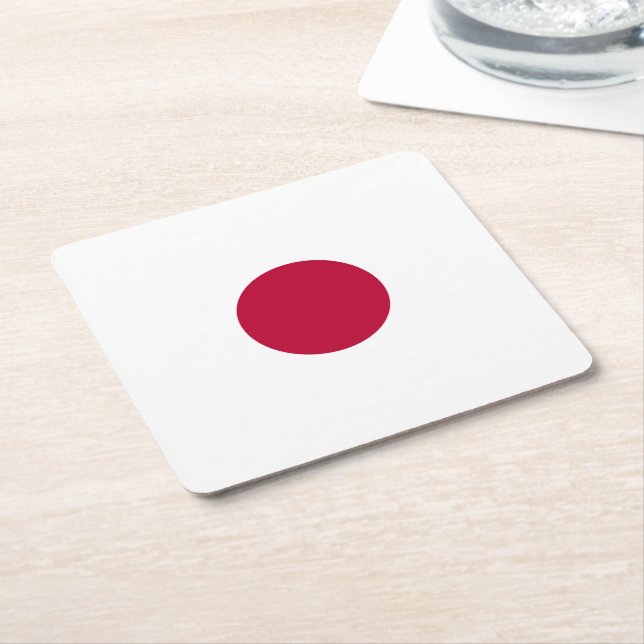 Japan Flag: Land of Rising Sun, Hinomaru, Nisshōki Rechteckiger Pappuntersetzer (angewinkelt)