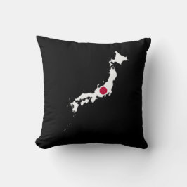 Japan flag on the map kissen
