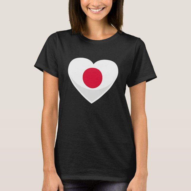 Japan Flag Pocket Heart T-Shirt (Vorderseite)