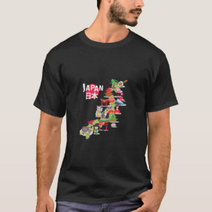 Japan Flag Reise Karte Geschenk Japanischer Pride  T-Shirt