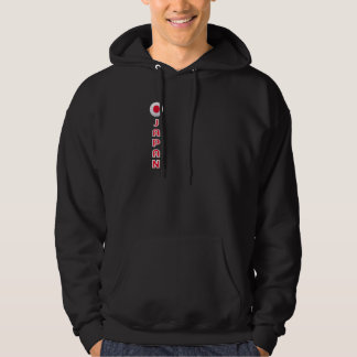 JAPAN Flag Retro Round Pocket JAPAN Hoodie