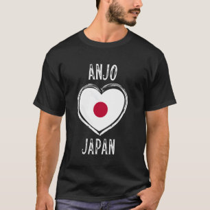 Japan Flagge Herz Anjo Stadt T-Shirt