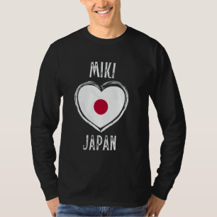 Japan-Flagge Herz Miki City T-Shirt
