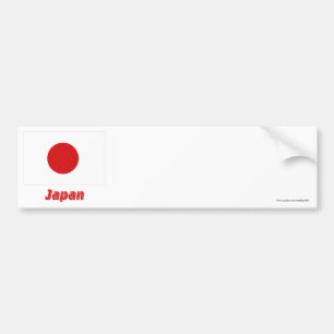 Japan-Flagge mit Namen Autoaufkleber