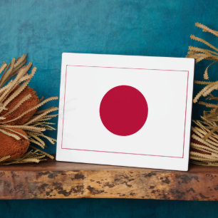 Japan Flagge: Nippon Hinomaru Land der aufgehenden Fotoplatte