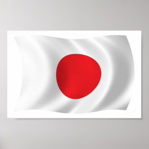 Japan-Flagge Poster Druck