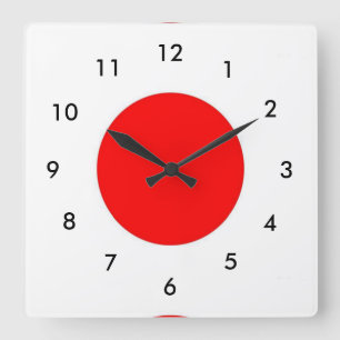 Japan-Flagge Quadratische Wanduhr