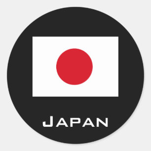 Japan-Flagge roundstickers Runder Aufkleber