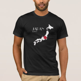 Japan-Flaggen-Karten-Shirt T-Shirt