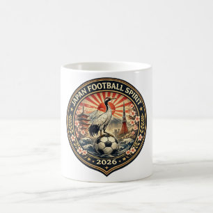 Japan Football Spirit Kranich und Berg Fuji Tasse