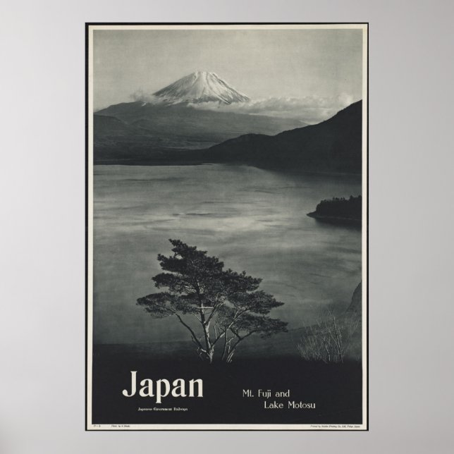 Japan Fuji Vintage Reiseplaner und Retro Poster (Vorne)