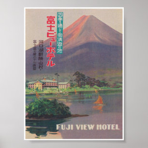 Japan, Fuji, Vintage Travel Poster