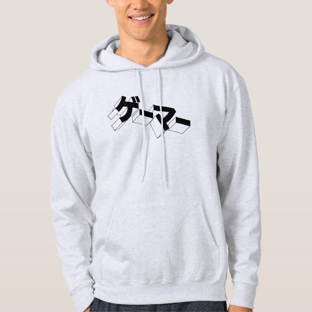 Japan GAMER Hoodie - "GE-MA"Katakana Videospiele (Vorderseite)