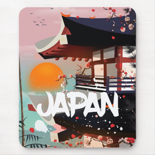 Japan Gebäude untergeht Sonnenbrille Mousepad (Vorne)