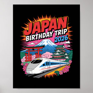 Japan Geburtstagsreise 2026 Tokio Osaka Kirschblüt Poster