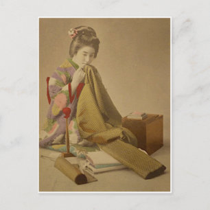 JAPAN Geisha-Mädchen im Kimono ca1920 vintage anti Postkarte