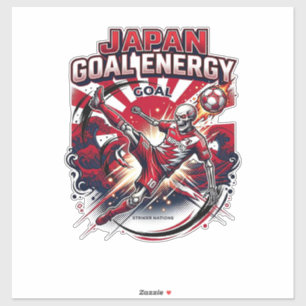 Japan Goal Energie Skelett-Stürmer Nationen Kreati Aufkleber