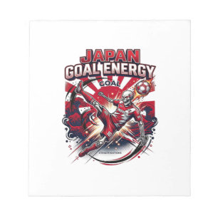 Japan Goal Energie Skelett-Stürmer Nationen Kreati Notizblock