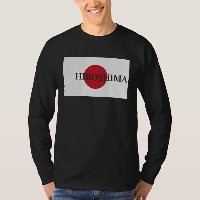 Japan Hiroshima Asia Travel Flag T-Shirt (Vorderseite)