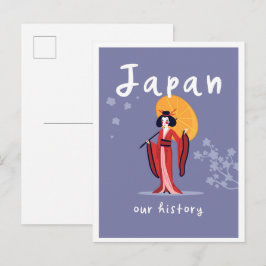 Japan History Vintage Travel Postkarte