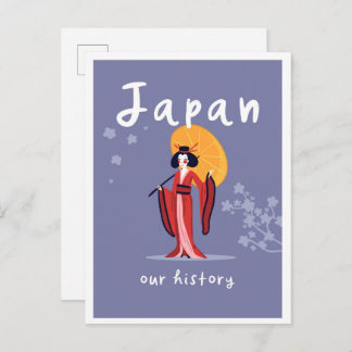 Japan History Vintage Travel Postkarte