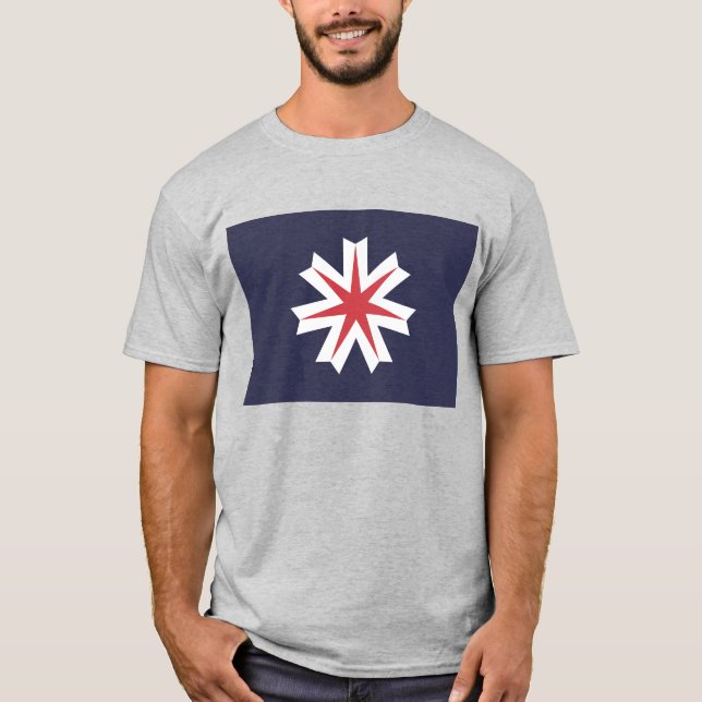 Japan-Hokkaido-Präfektur-Flagge T-Shirt (Vorderseite)