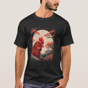 Japan Hühnerfarm - Bauer züchtet Hühner Kirschblüt T-Shirt