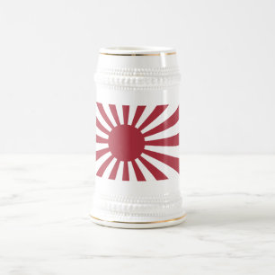 Japan Imperial steigende Sonnenflagge, Edo to W2 Bierglas