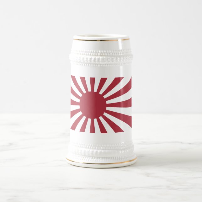 Japan Imperial steigende Sonnenflagge, Edo to W2 Bierglas (Mittel)