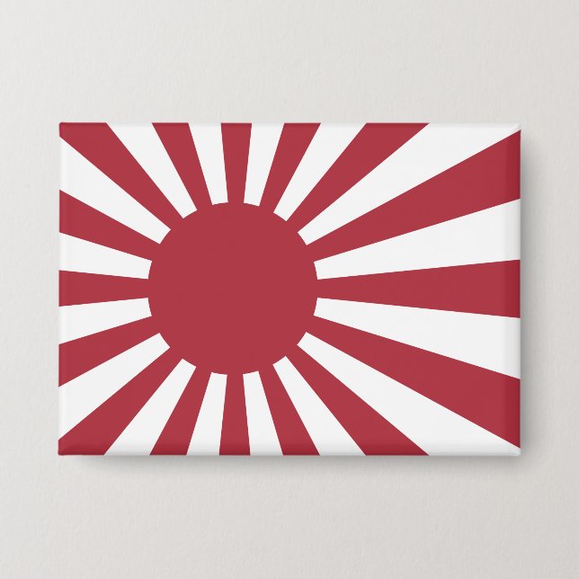 Japan Imperial steigende Sonnenflagge, Edo to W2 Button (Vorderseite)
