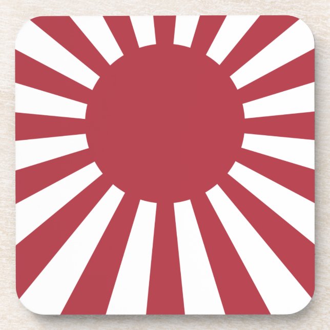 Japan Imperial steigende Sonnenflagge, Edo to W2 Getränkeuntersetzer (Vorderseite)