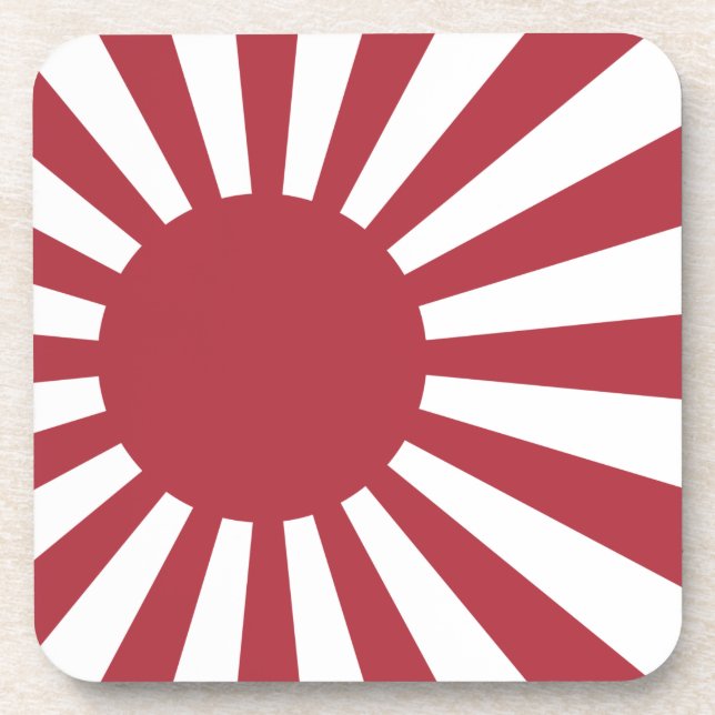 Japan Imperial steigende Sonnenflagge, Edo to W2 Getränkeuntersetzer (Vorderseite)