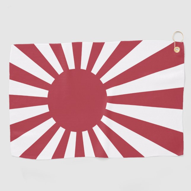 Japan Imperial steigende Sonnenflagge, Edo to W2 Golfhandtuch (Horizontal)