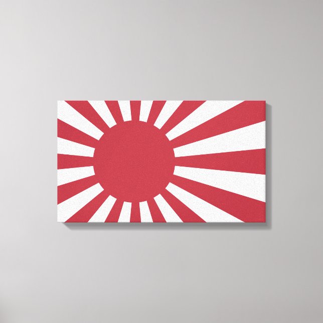 Japan Imperial steigende Sonnenflagge, Edo to W2 Leinwanddruck (Vorderseite)