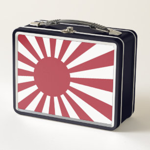 Japan Imperial steigende Sonnenflagge, Edo to W2 Metall Brotdose